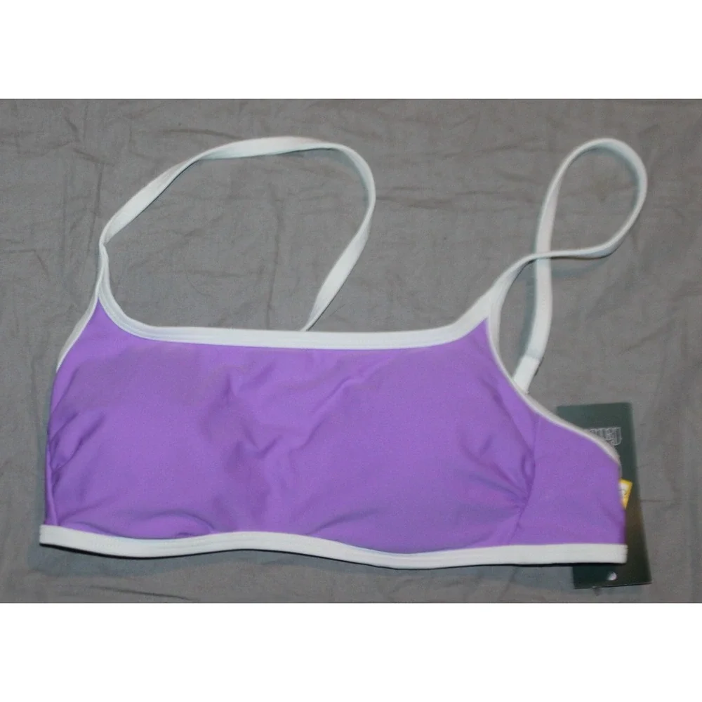 Wild Fable Women's Colorblock Square Neck Bralette Bikini Top Purple XS 0-2